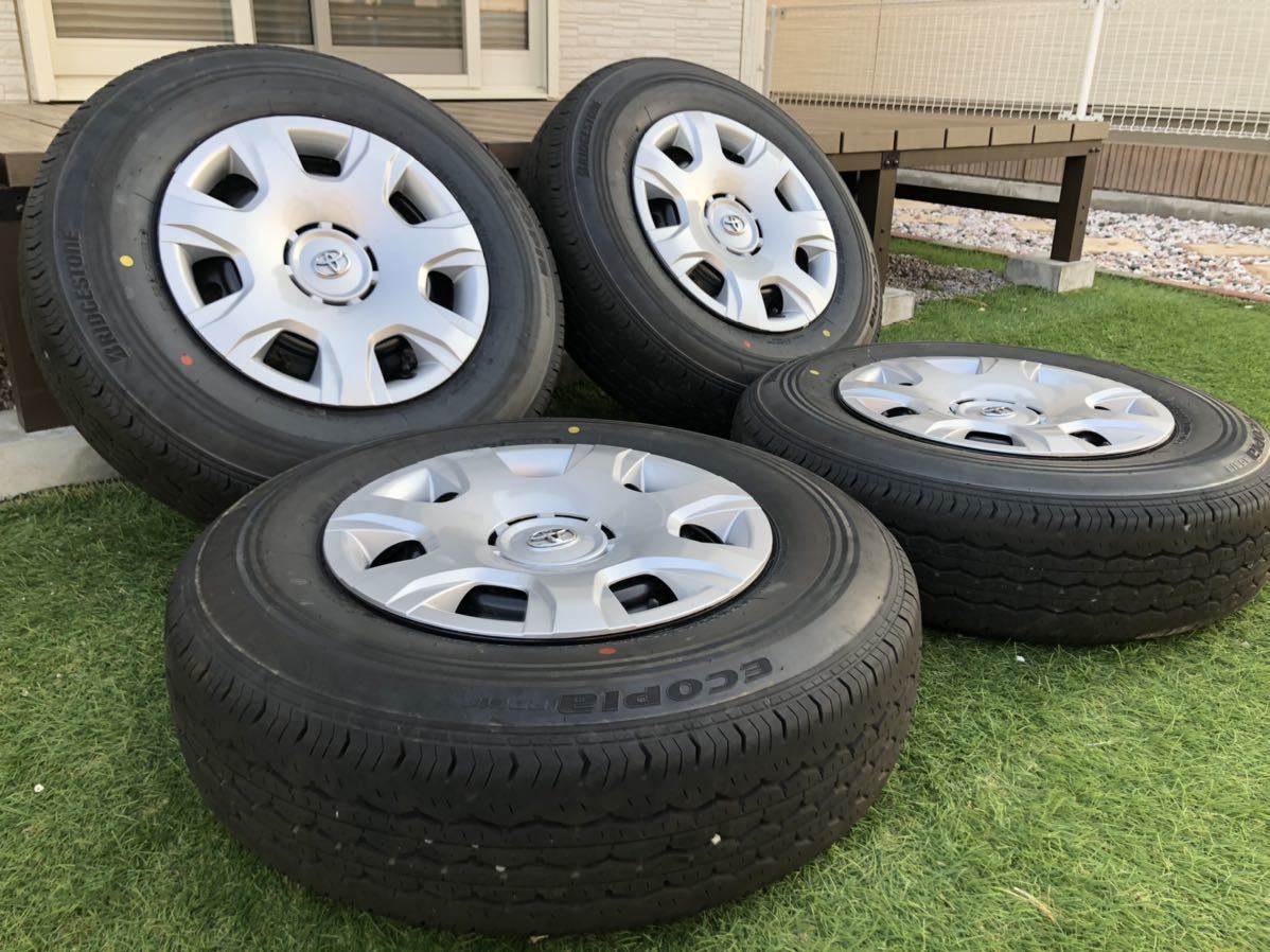 ②2/2 新車外し　ハイエース　9型　ブリヂストン　タイヤ　195/80R15 新車外し9.9分山200系ハイエース 195⁄80R15 107⁄105L