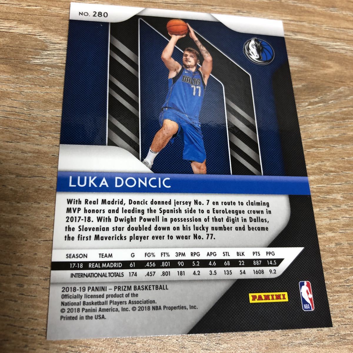 Luka Doncic RC 2018-19 panini prizm Base Rookie NBA