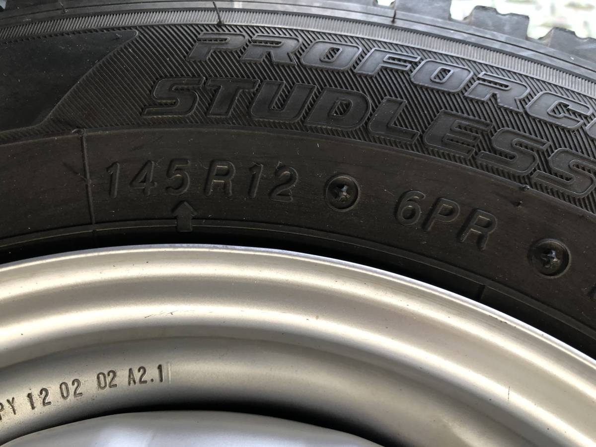 12インチ スチールホイール 4本セット 145/R12 6PR エブリィ他 12 