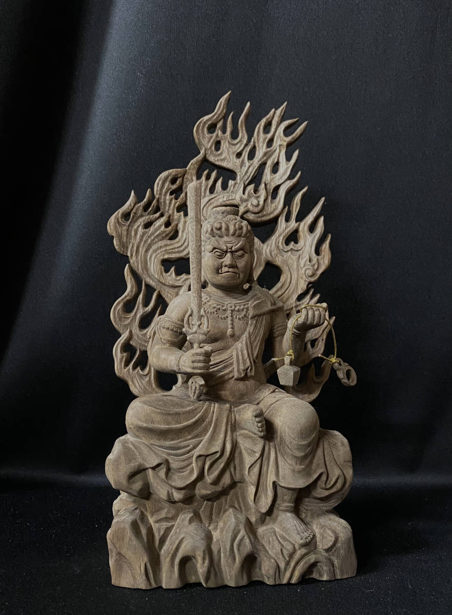 仏教工芸品 井波彫刻 時代彫刻 古美術 木彫仏教 香樟材 - 特大高