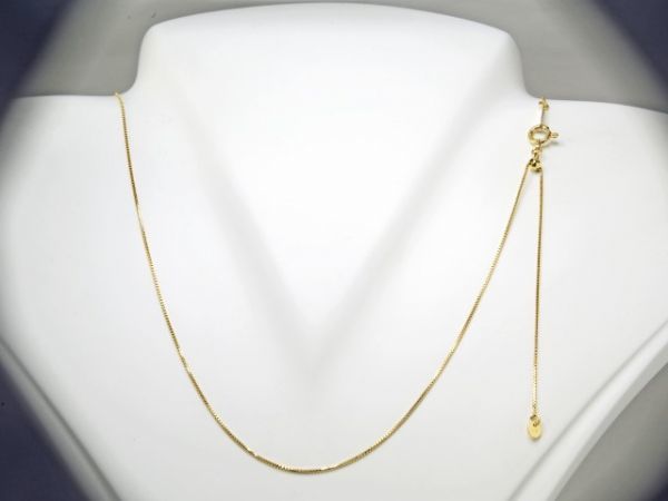 【1円～新品】K18 ベネチアネック 45cm フリー 1.298g 0.6mm