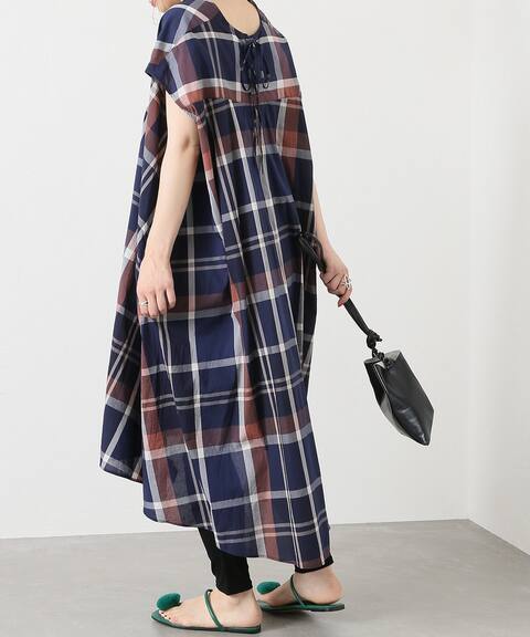 JOURNAL STANDARD ポプリンノーカラー レースアップ ノースリーブ  