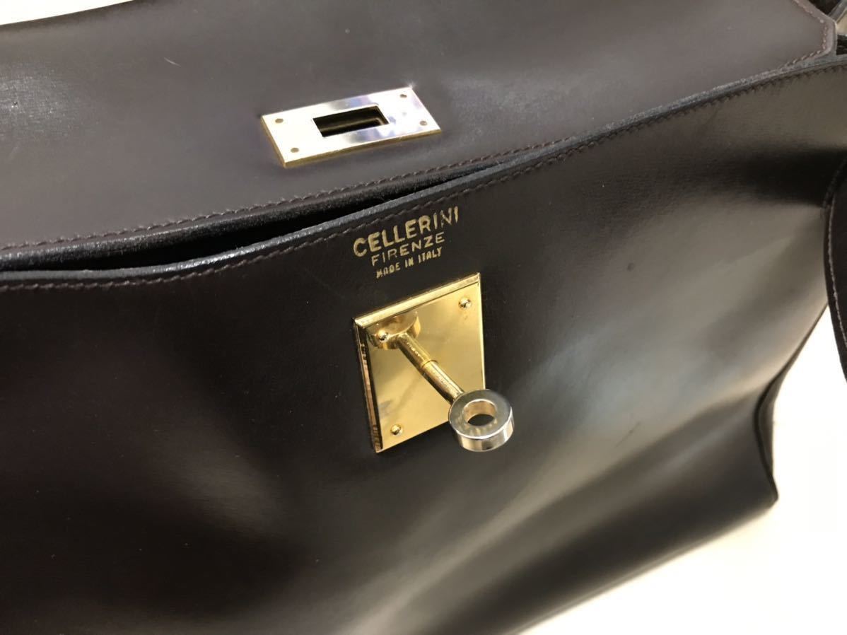 訳あり 伊フィレンツェの名工房 CELLERINI チェリーニ ハンドバッグ イタリア メイド(牛革)｜売買されたオークション情報、yahoo ...