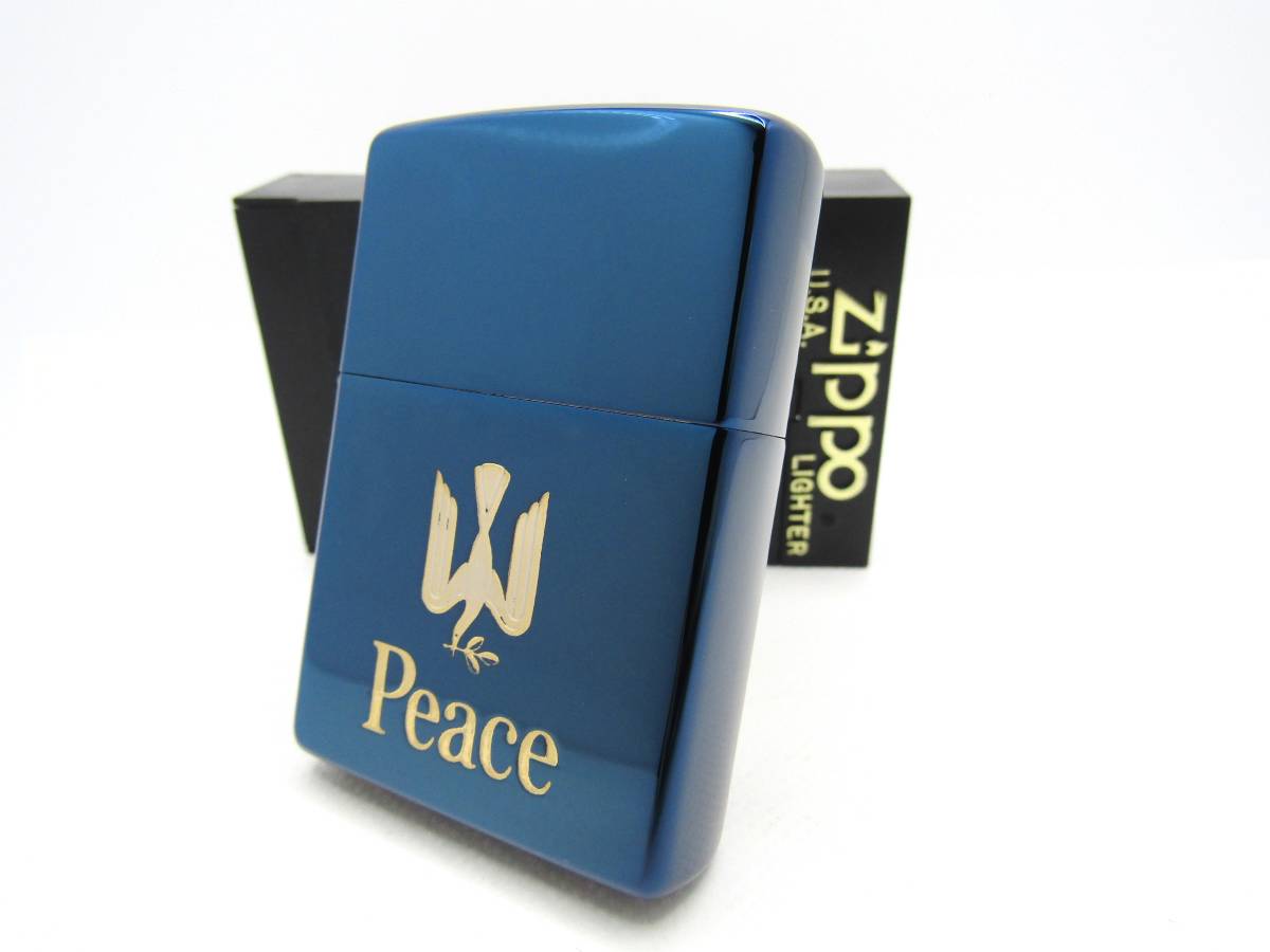 お得，限定SALE ピース Pease ブルーチタン zippoジッポ１９９９年(その他)｜売買されたオークション情報、yahooの商品情報をアーカイブ公開 - オークファン Zippo