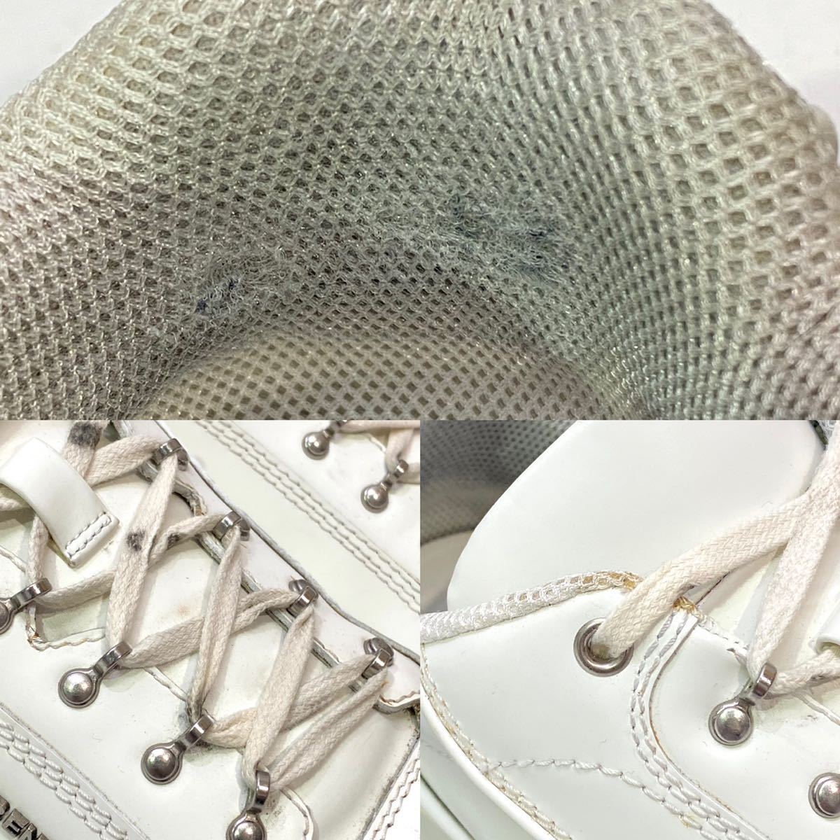 LAURENT SAINT PARIS レザー ローカット Men's 18SS SAINT LAURENT PARIS 501612 レースアップレザースニーカー サンローランパリ レザーシューズ ローカット ホワイト 42イタリア製 JA-U