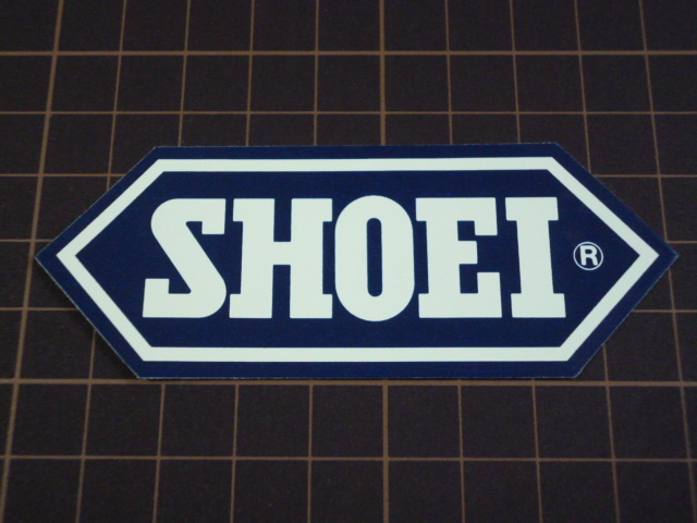 純正品 旧ロゴ SHOEI ステッカー (通常タイプ/紺色/90×34mm) ショウエイ ヘルメット