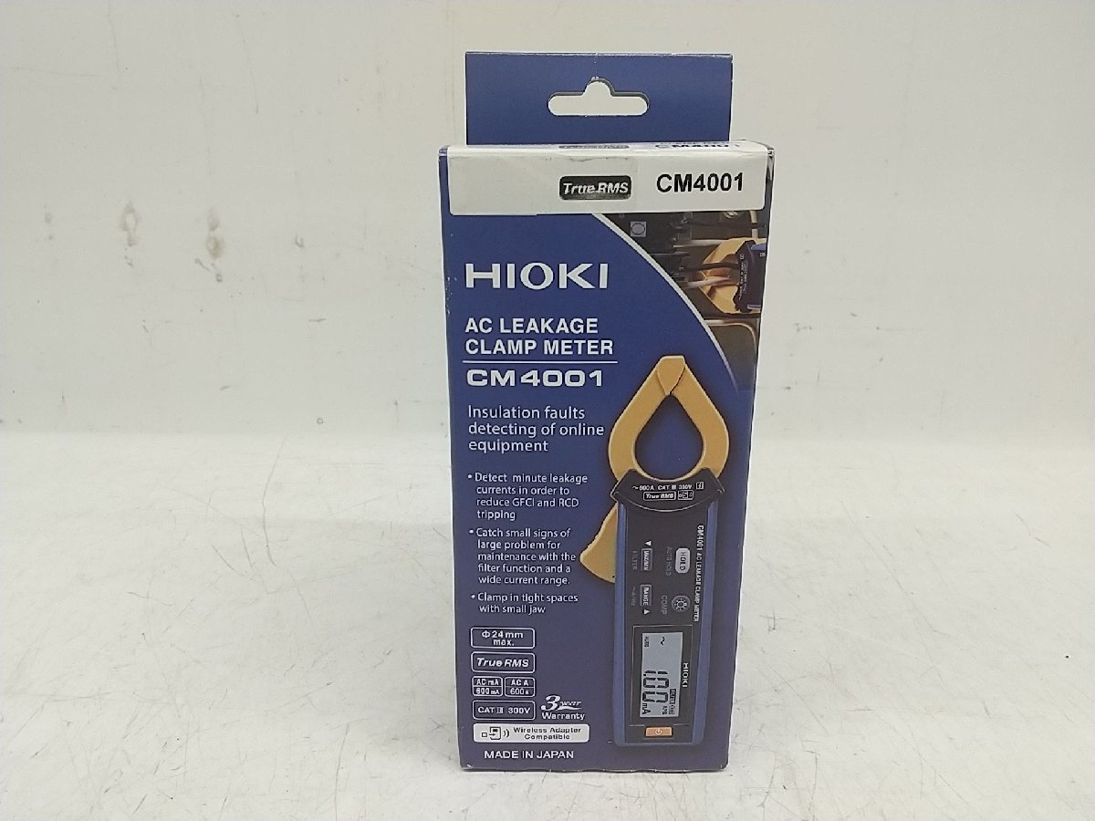 未使用品】☆HIOKI ACリーククランプメータ CM4001 0.6mA~600A 