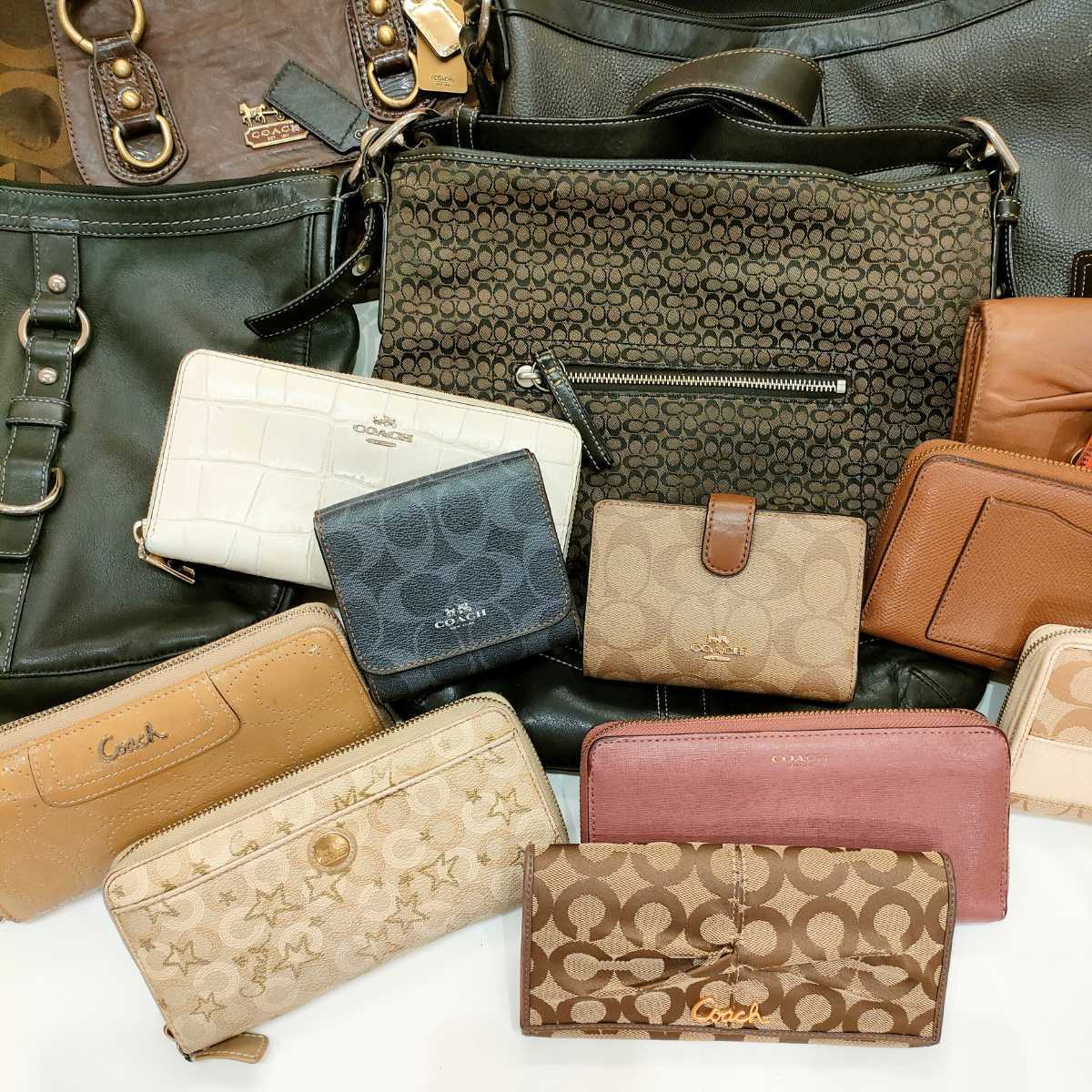 1円〜 COACH コーチまとめ バッグ 財布 小物 正規品 大量セット コーチ 