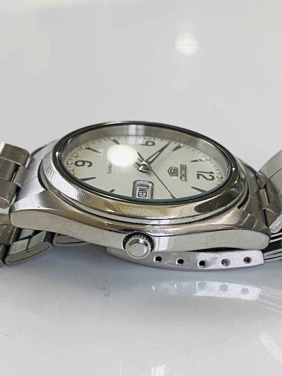3686 480円～ 稼働品 SEIKO/セイコー 5 ファイブ 7S26-0060 シルバー 