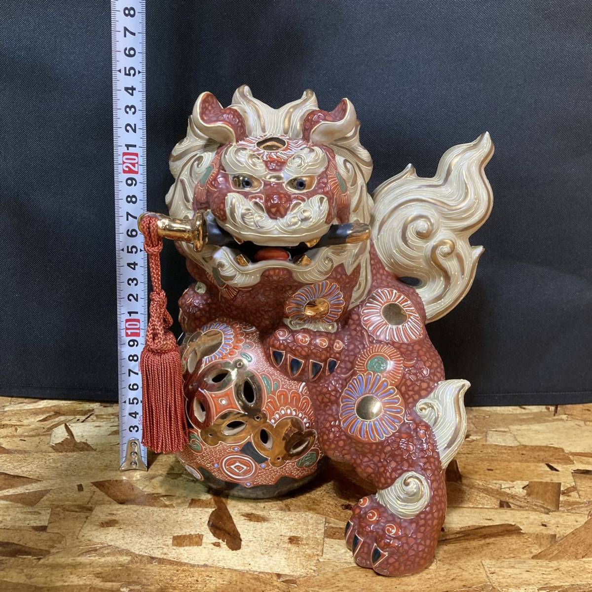 獅子 メルカリ 九谷焼 玉乗り獅子 須栄義 八栄窯 置物⁄狛犬⁄陶器 Yahoo