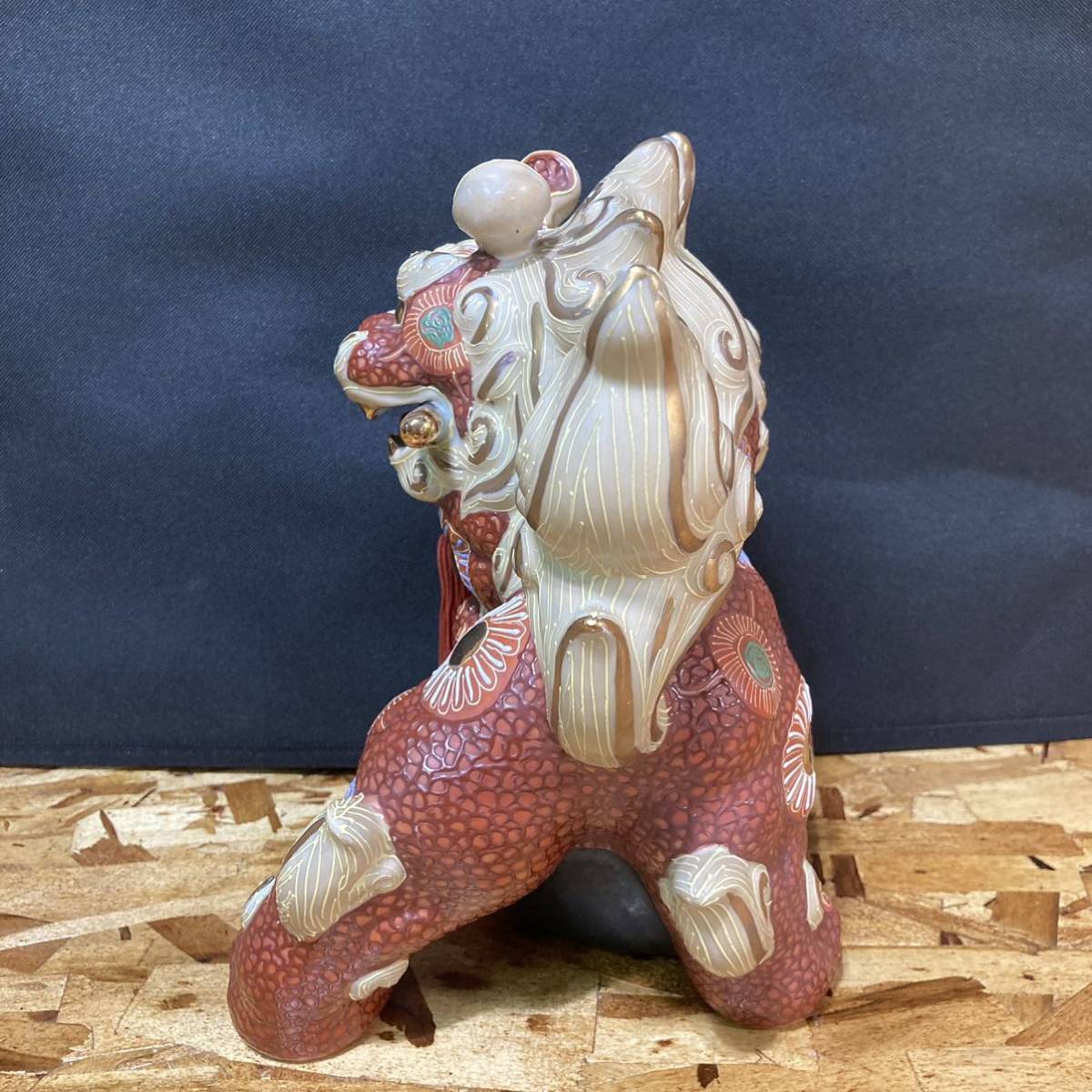 獅子 メルカリ 九谷焼 玉乗り獅子 須栄義 八栄窯 置物⁄狛犬⁄陶器 Yahoo
