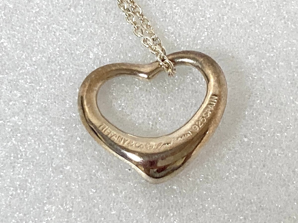 ◎TIFFANY&Co. ティファニー シルバー 925 オープンハート ネックレス 