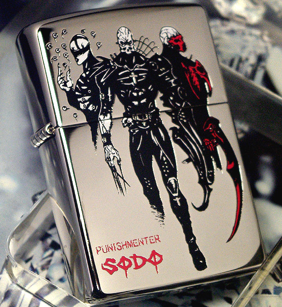 ZIPPO】韮沢靖 ソード(SODO)プラチナ鏡面＋ニッケル燻バレル、2個 