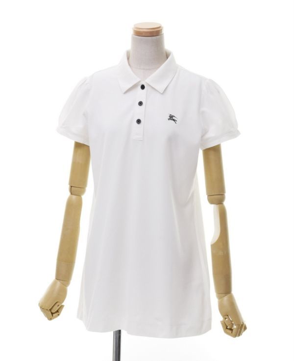 SALE，2026 MD8083 バーバリー ゴルフ/BURBERRY GOLF 半袖 チュニック ポロシャツ ゴルフウェア 鹿の子編み ワンポイント装飾 ホワイト系 size2(女性用)｜売買されたオークション情報、yahooの商品情報をアーカ 女性用