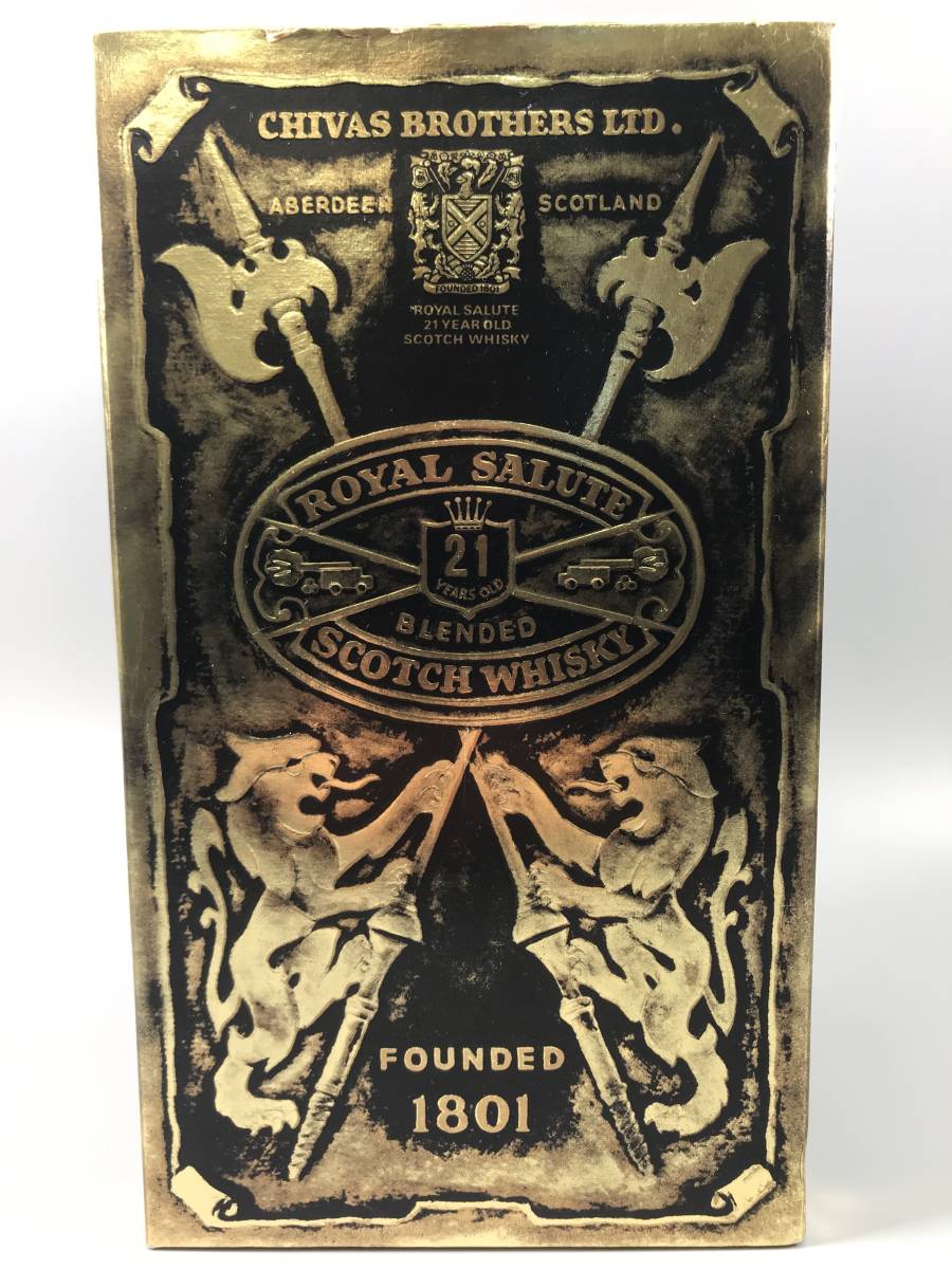 未開栓ROYAL SALUTE ロイヤルサルート21年 陶器ボトル 赤 古酒