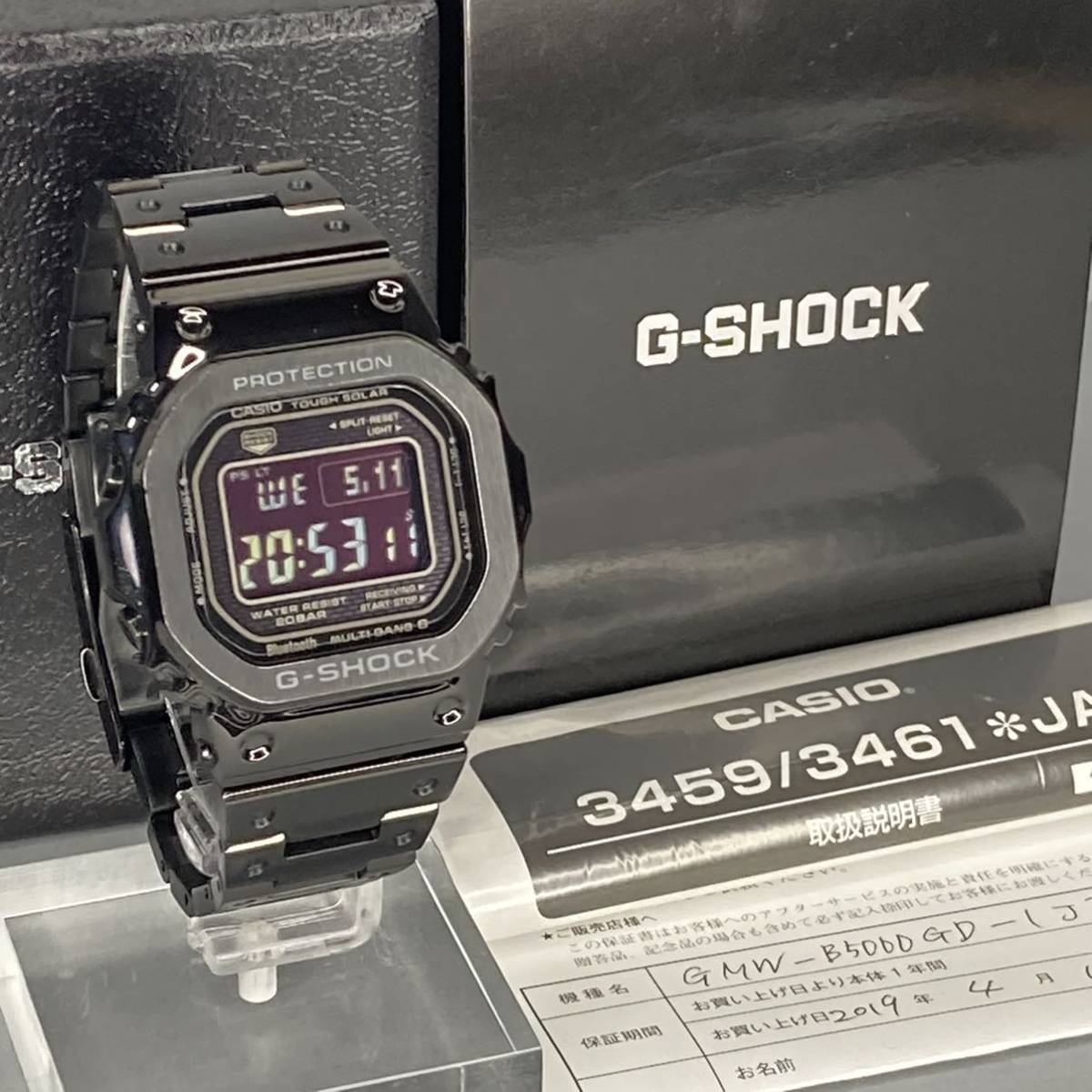 美品 箱説付G-SHOCK GMW-B5000GD-1JF タフソーラー 電波受信 電波ソーラー