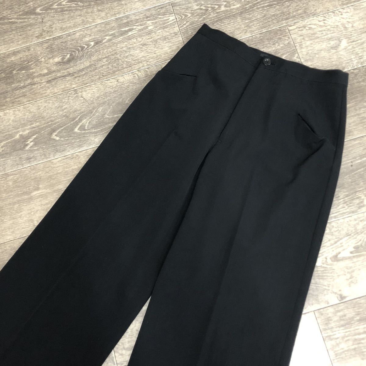【SALE，人気セール】 YOHJI YAMAMOTO Y&rsquo;s ヨウジヤマモト ワイズ ウールギャバ スラックス パンツ size4 毛100% 菊-(ボトムス)｜売買されたオークション情報、yahooの商品情報をアーカイブ公開 - オークファン 男性用