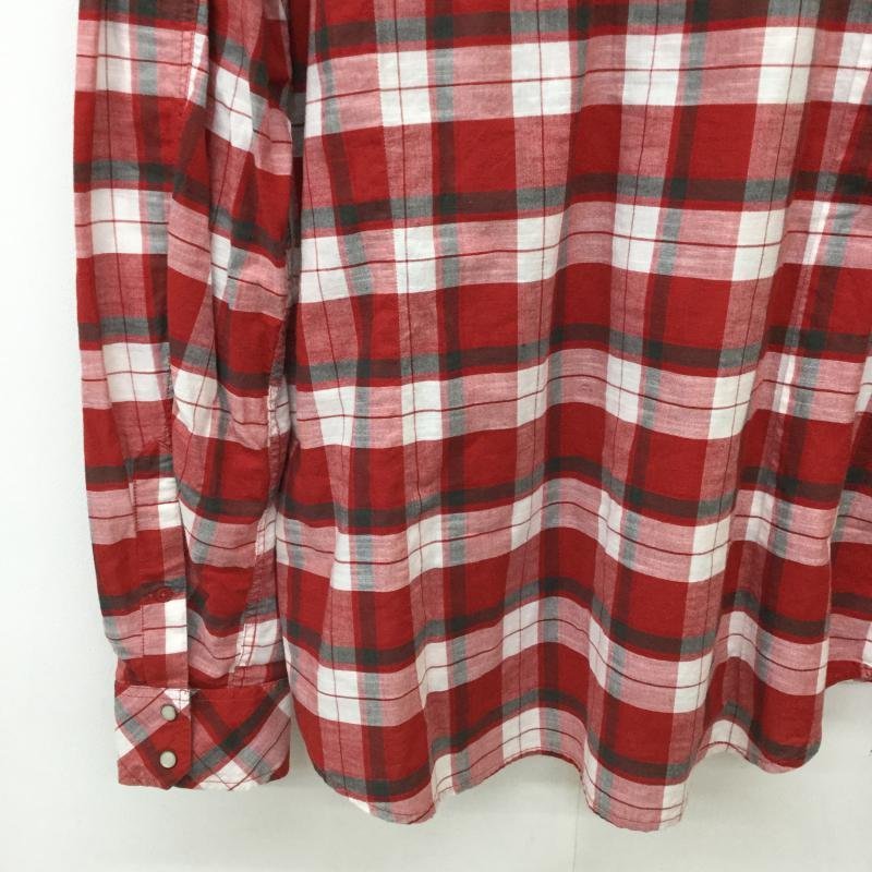 DIESEL XL ディーゼル シャツ、ブラウス 長袖 Shirt Blouse 白 / ホワイト / X 灰 / グレー / X 赤 / レッド / 10037833 DIESEL 長袖シャツ ストライプ ロングスリーブ 総プリント A14634