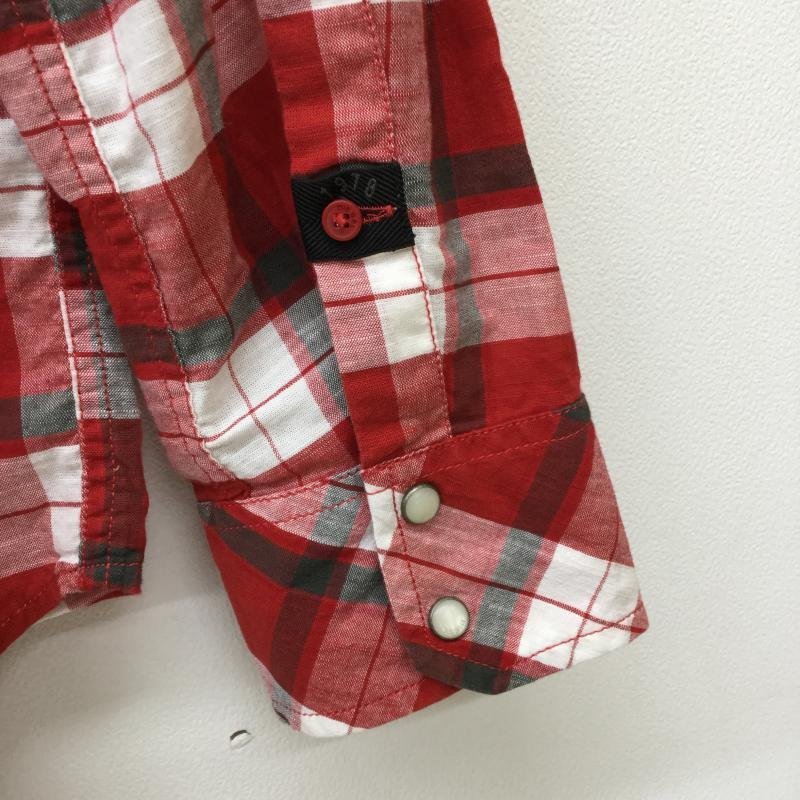 DIESEL XL ディーゼル シャツ、ブラウス 長袖 Shirt Blouse 白 / ホワイト / X 灰 / グレー / X 赤 / レッド / 10037833 DIESEL 長袖シャツ ストライプ ロングスリーブ 総プリント A14634