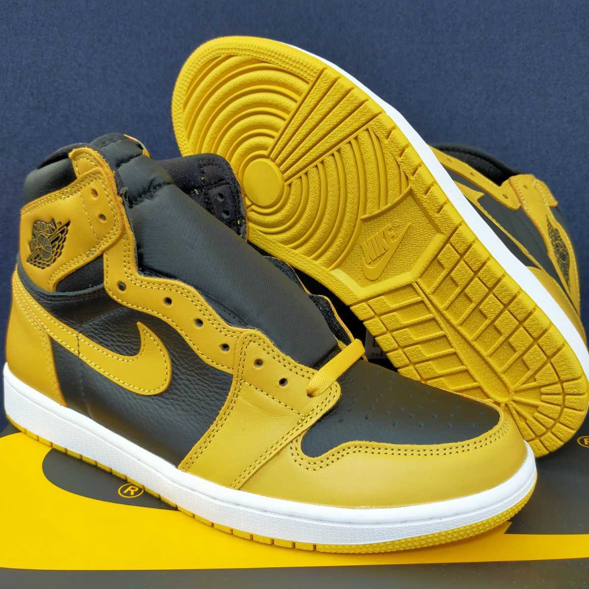 100円スタート 国内正規 NIKE AIR JORDAN 1 RETRO HI OG POLLEN ナイキ 