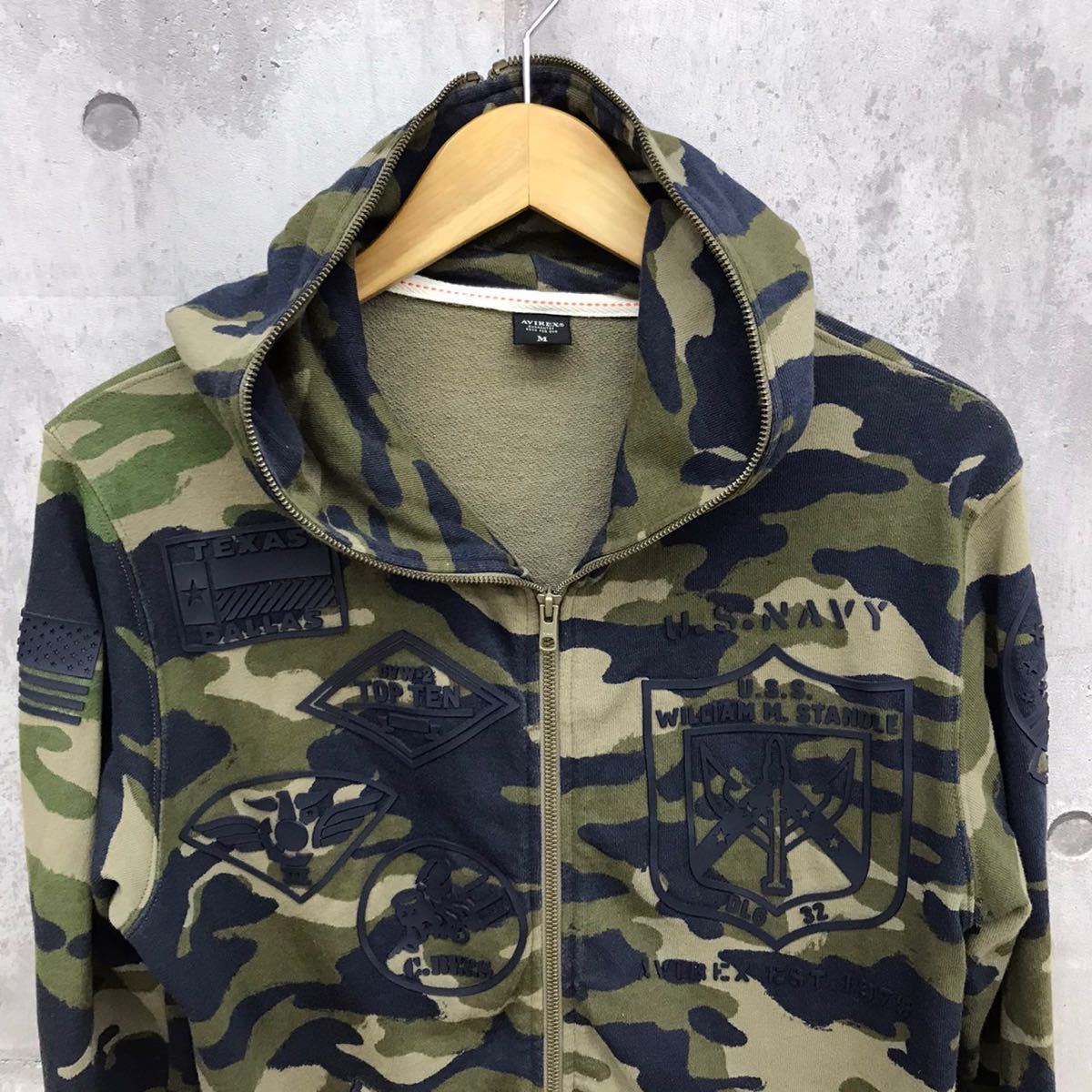 AVIREX U.S. NAVY TOP GUN パーカー M AVIREX U.S. NAVY TOP GUN 