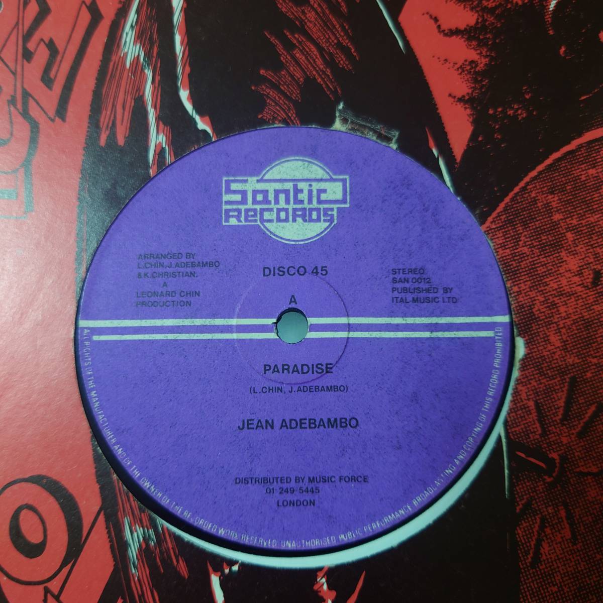 ☆レア☆ Jean Adebambo - Paradise &frasl;&frasl; Santic Records 12inch