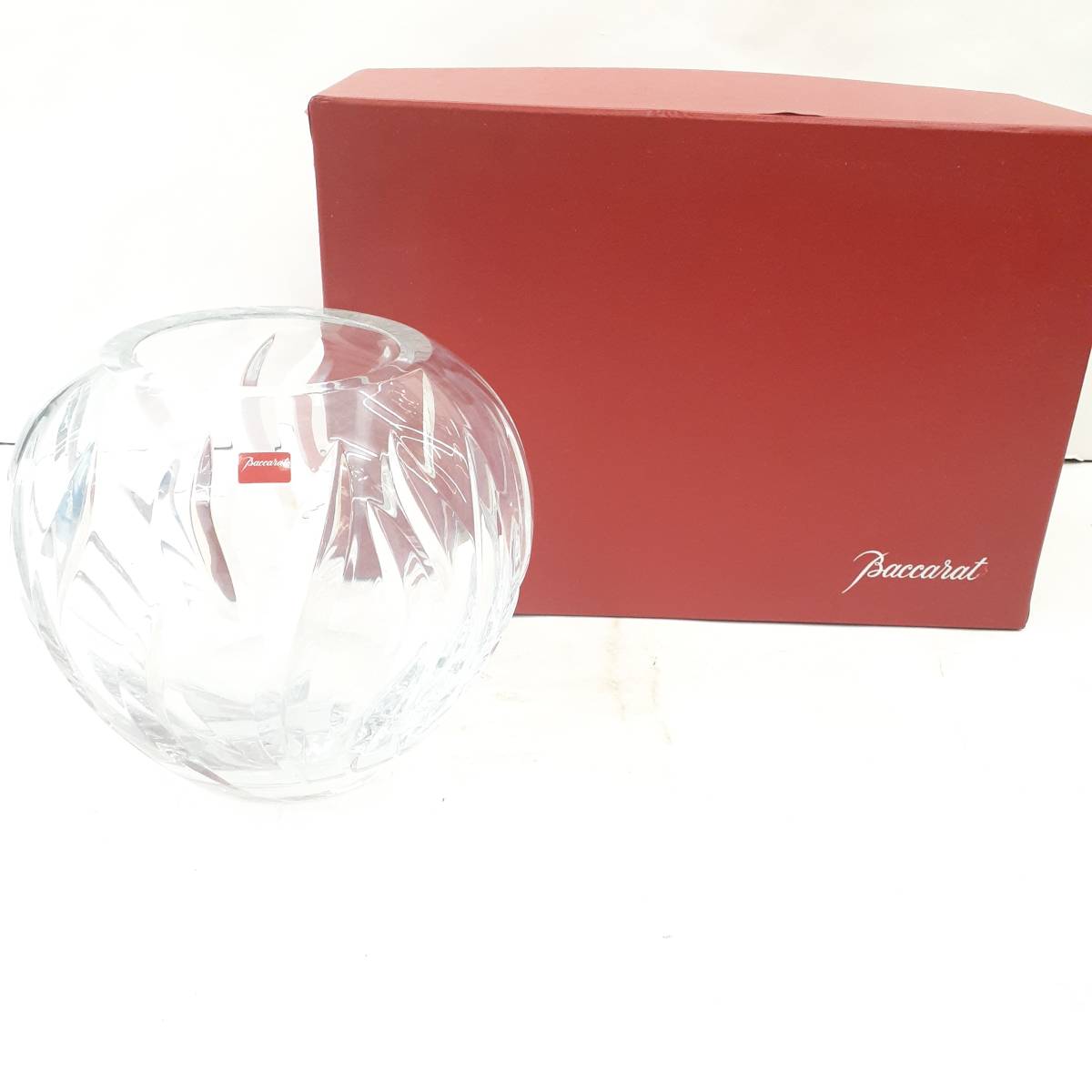□【未使用保管品】Baccarat バカラ 大型 フラワーベース ボウル 