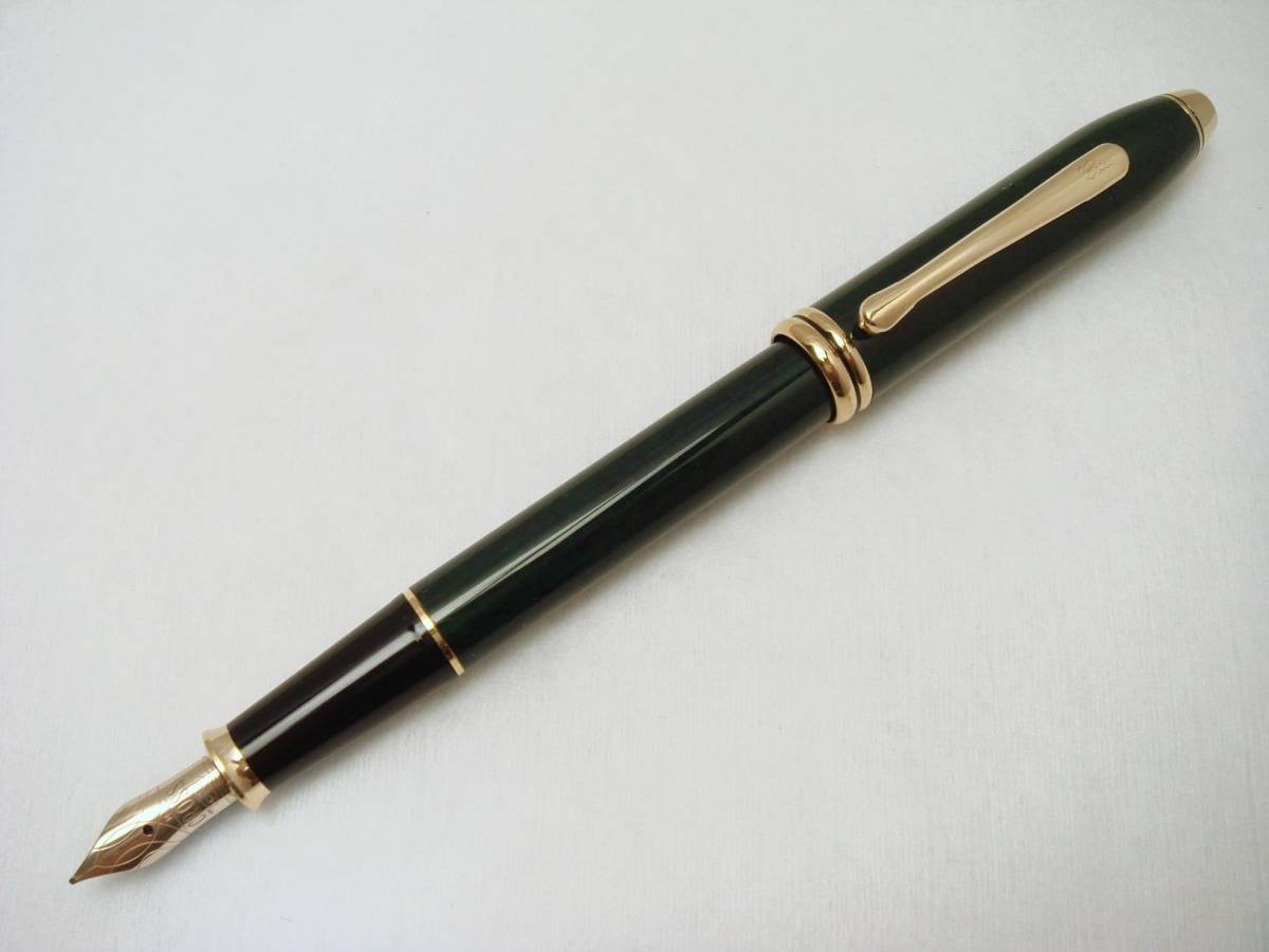CROSS ペン先 14K 刻印 グリーンカラー クロス 万年筆 タウンゼント