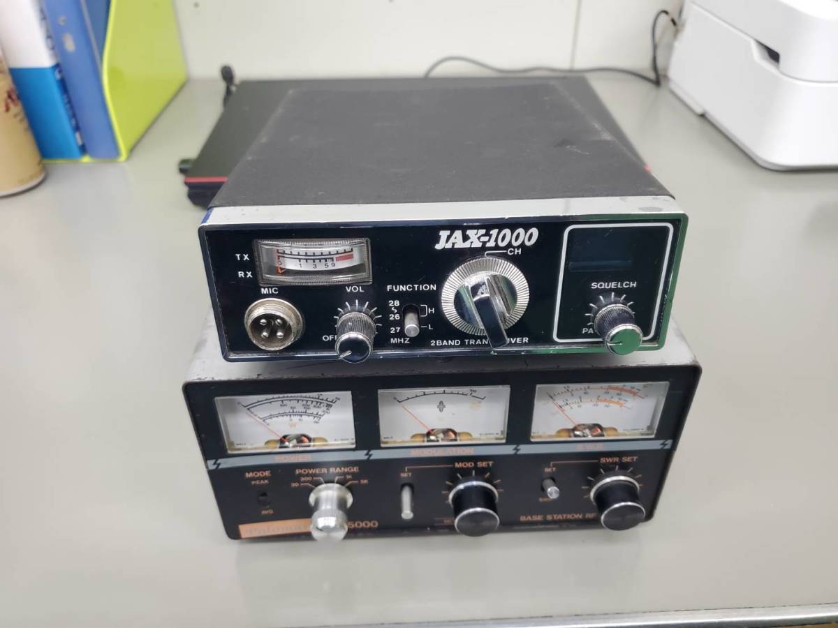 28MHz CB無線機JAX-1000とPalomar製SWR/POWER計 PW-5000 30/300/1K/5Kw