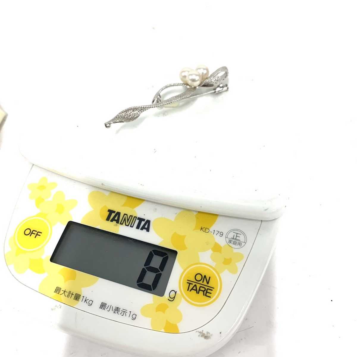 TASAKI タサキ 田崎真珠 リボンモチーフ ブローチ シルバー925
