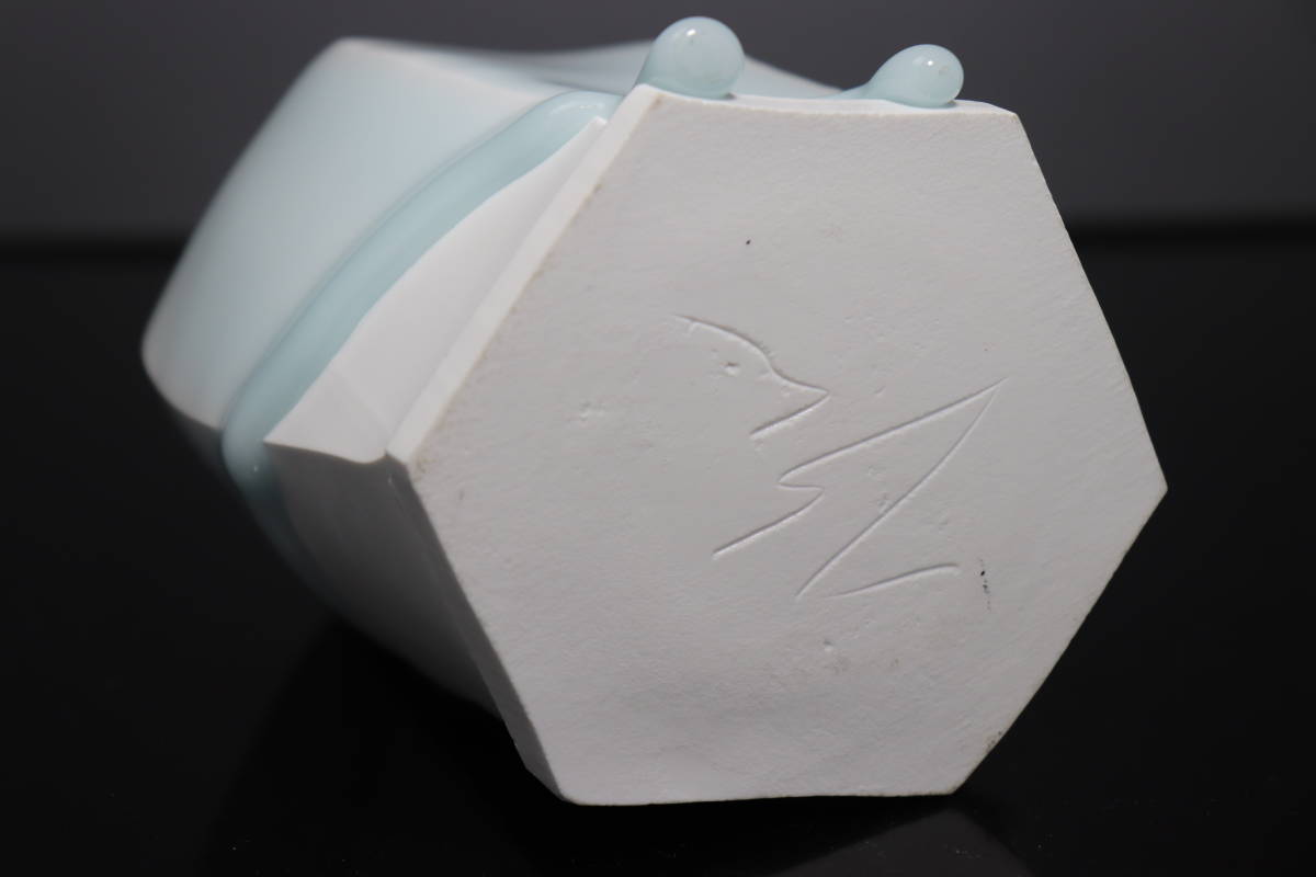 再再販！ 【hiro】期間限定セール！名品！！ 加藤 委 作 青白磁花器