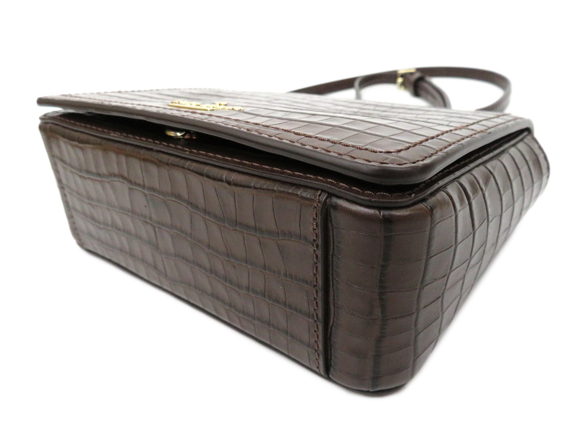 6145 美品 kate spade new york ケイトスペード クロコダイル クロコ型 