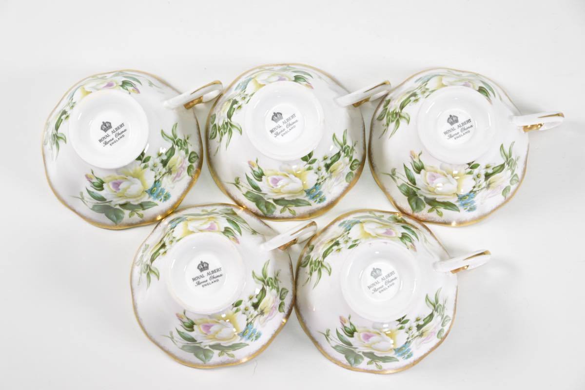 SU/232 ロイヤルアルバート カップ＆ソーサー 5客 廃盤品? Royal Albert
