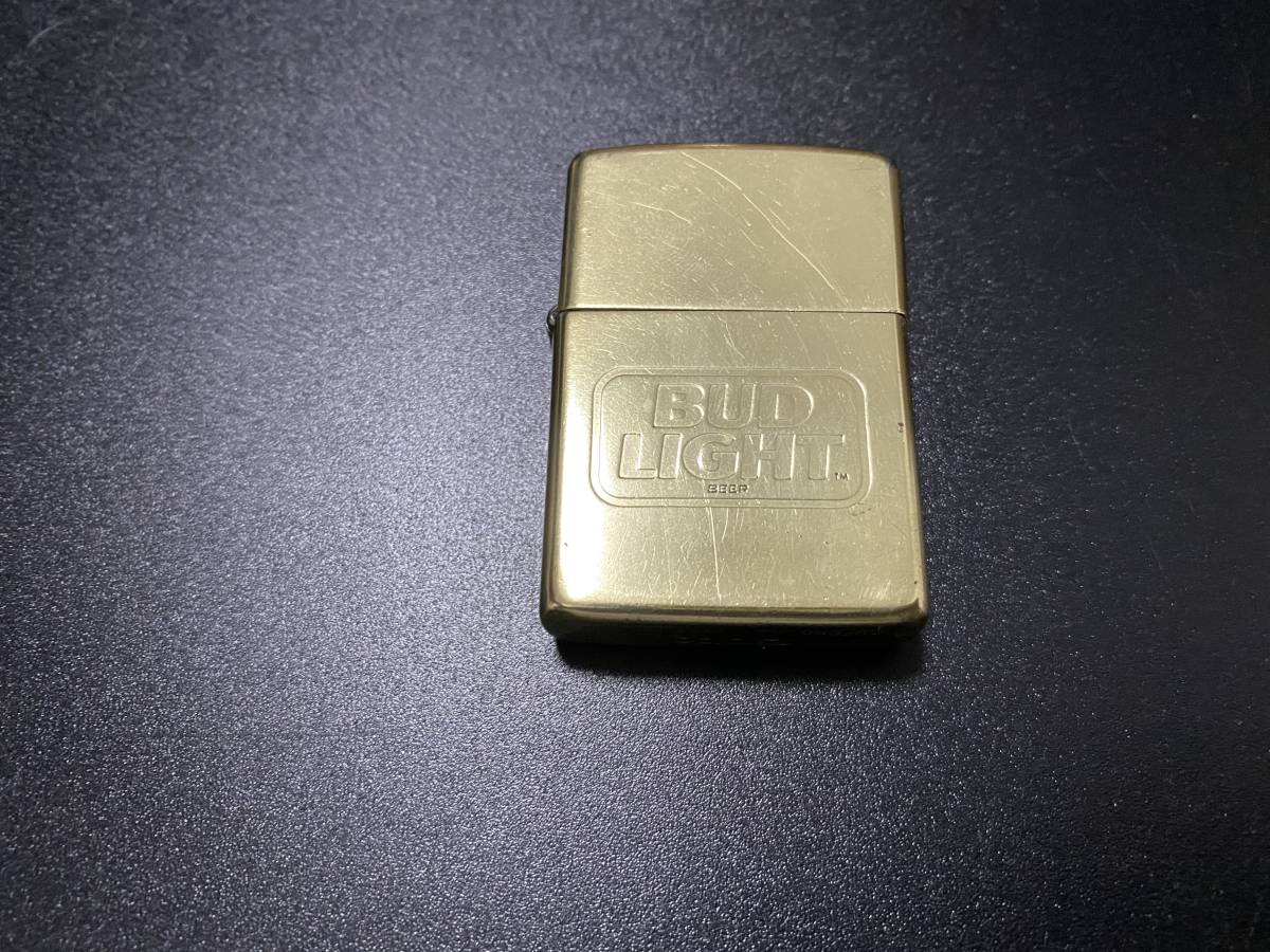 中古 ZIPPO BUD LIGHT BEER バドワイザー 1993年製 ゴールド ライター