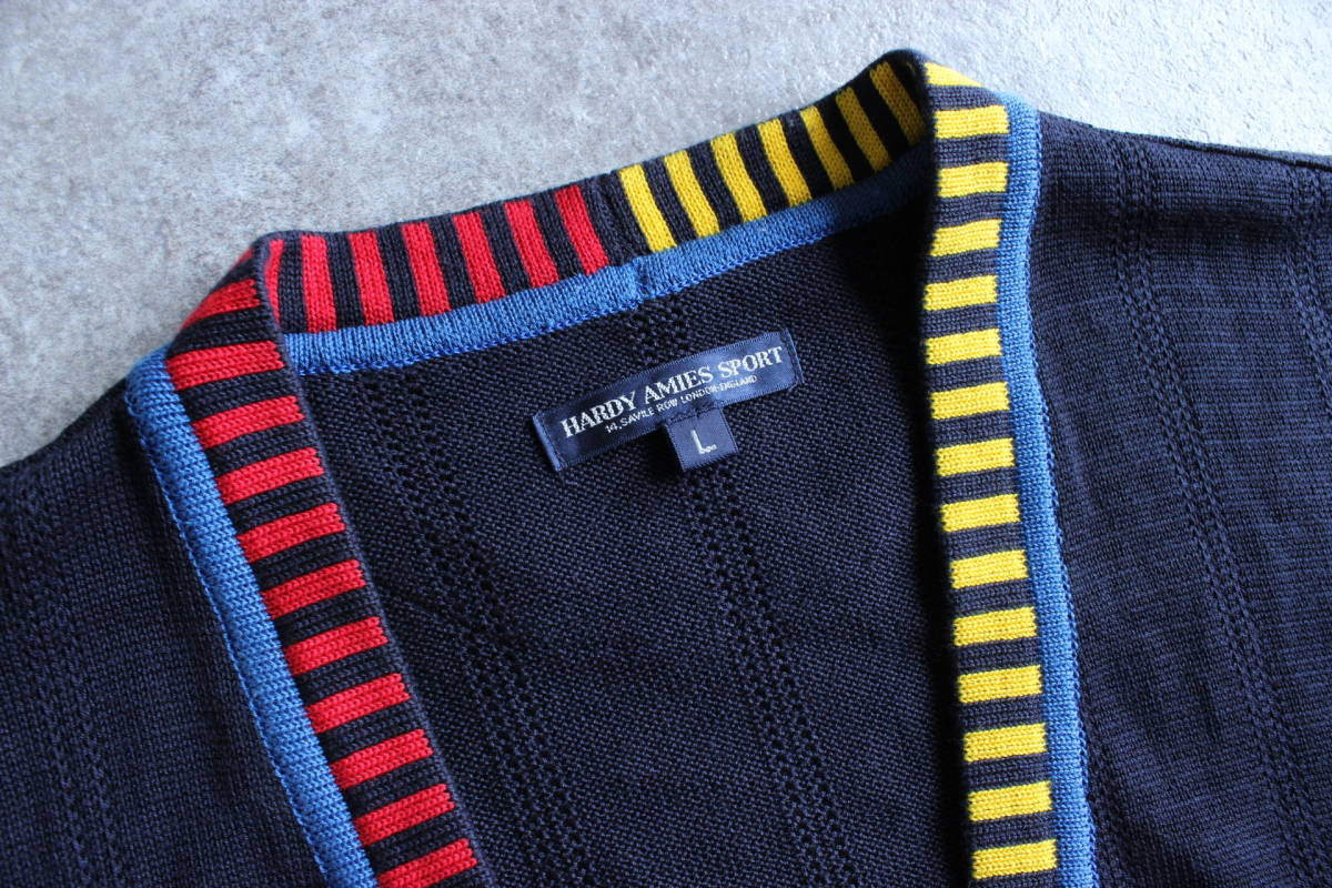 △ 美品 HARDY AMIES SPORT ハーディエイミス コットン 綿 ニット 