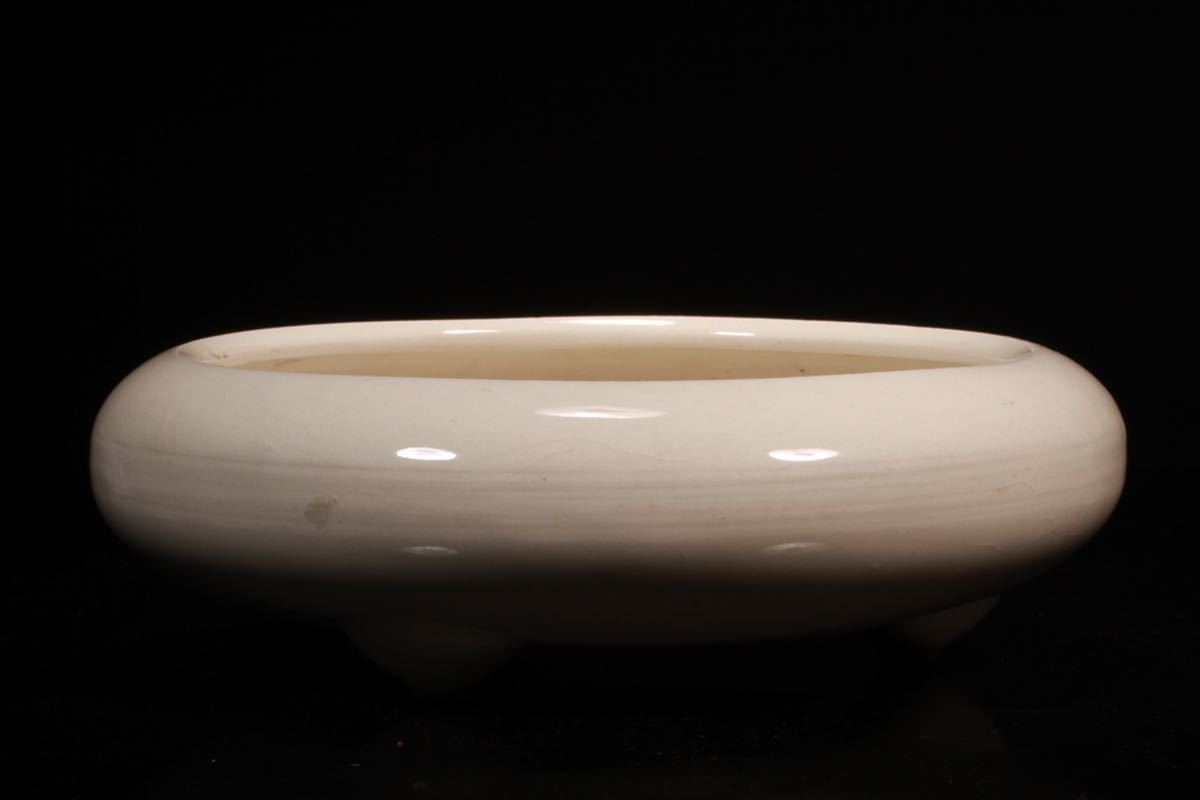骨董品 【後】CJ008 徳化白磁三足筆洗い 古美術 骨董品 古玩 時代物
