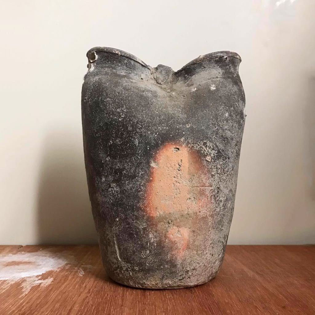 お買い得，新作 海揚がり 古備前 蛸壺 / 海の古民具 民藝 花器