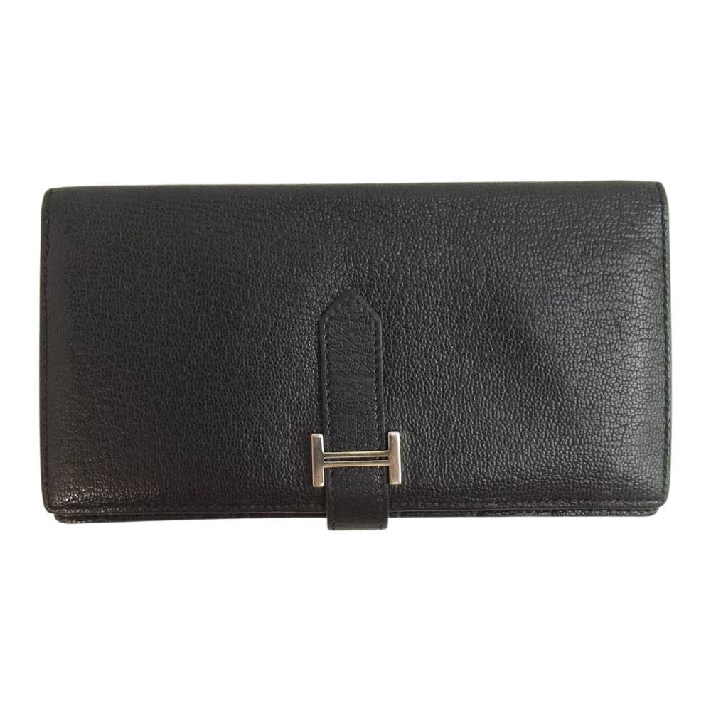  HERMES エルメス 09年製 ベアン スフレ M刻印 二つ折り ウォレット 財布 ブラック系(男性用財布)｜売買されたオークション情報、yahooの商品情報をアーカイブ公開 - オークファン 服飾小物