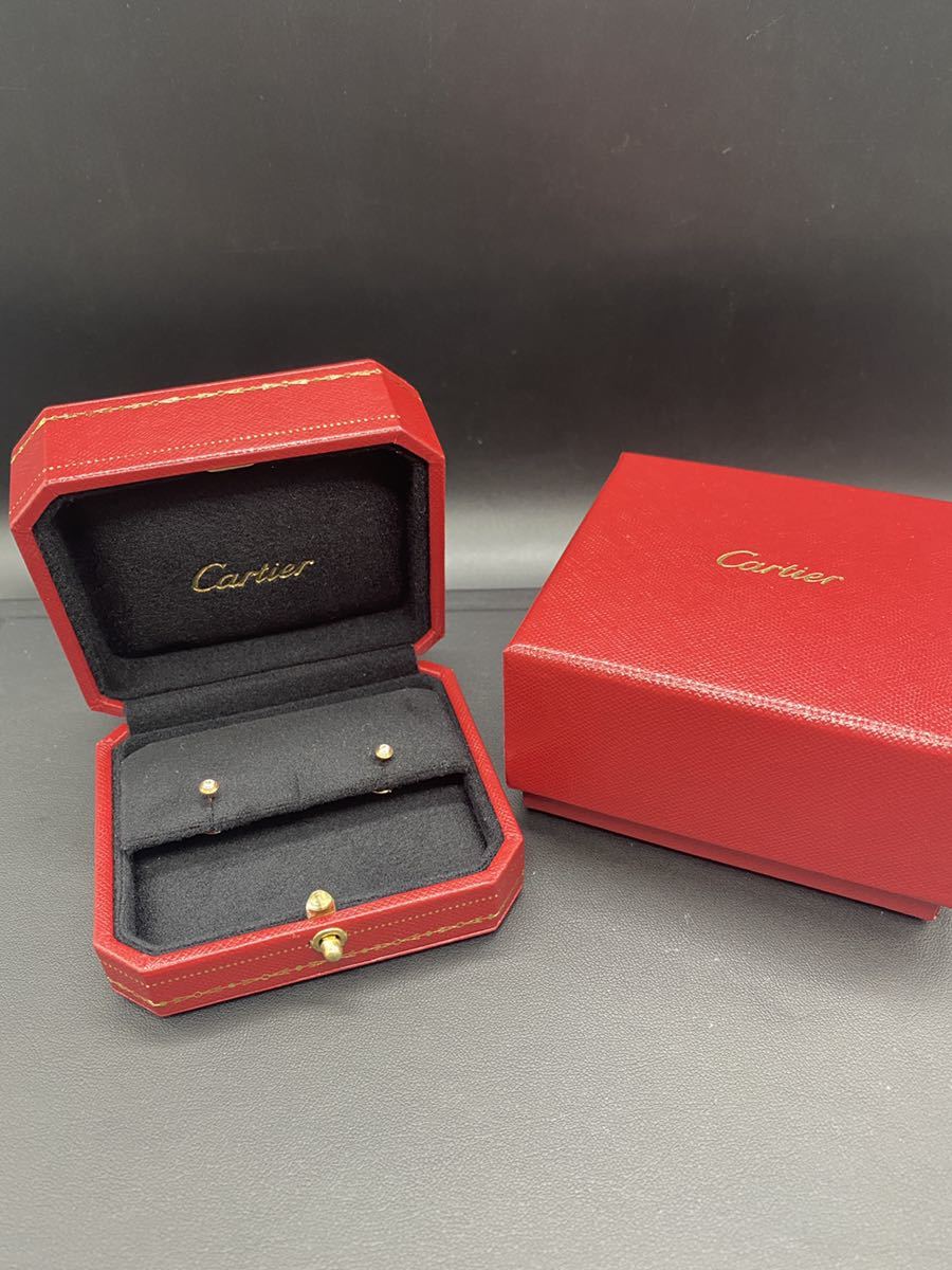 極美品】Cartier カルティエ ダムール ダイヤモンド ピアス ピンク