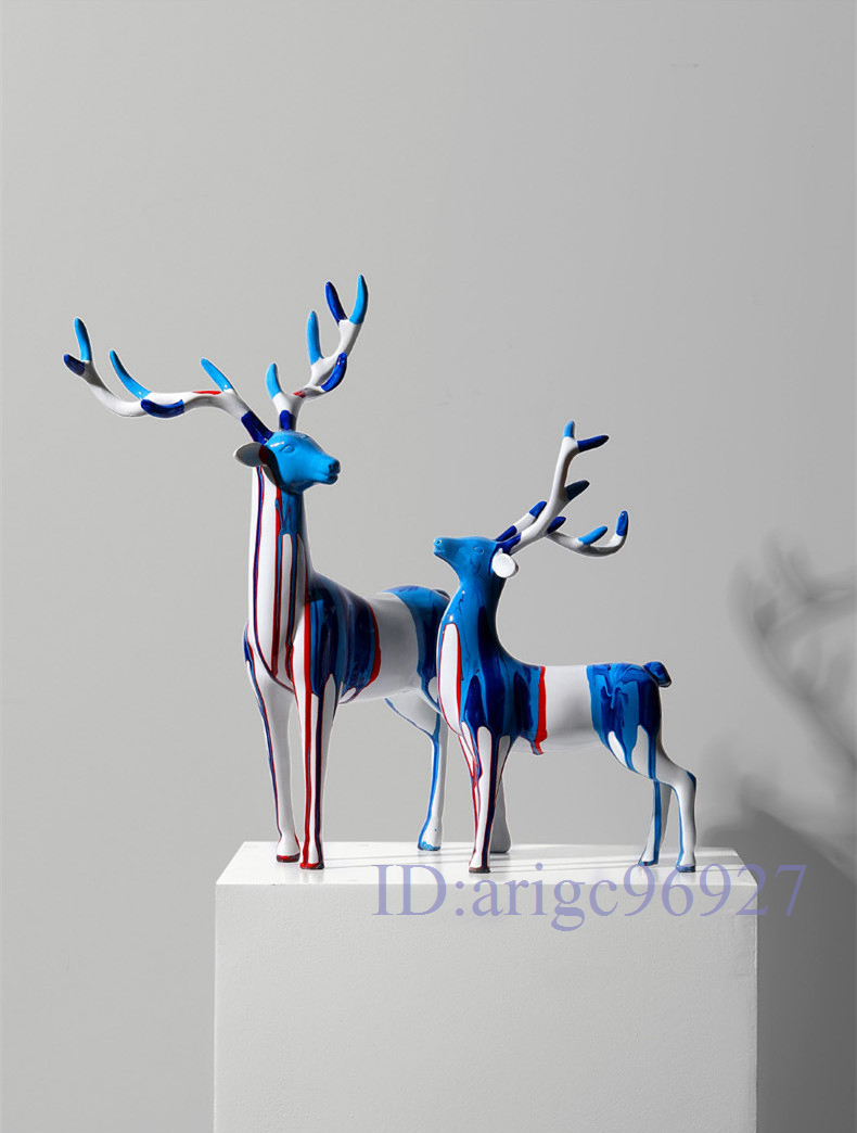 G133☆極希少！オリジナル！ 親子鹿 置物 置き物 レトロ インテリア