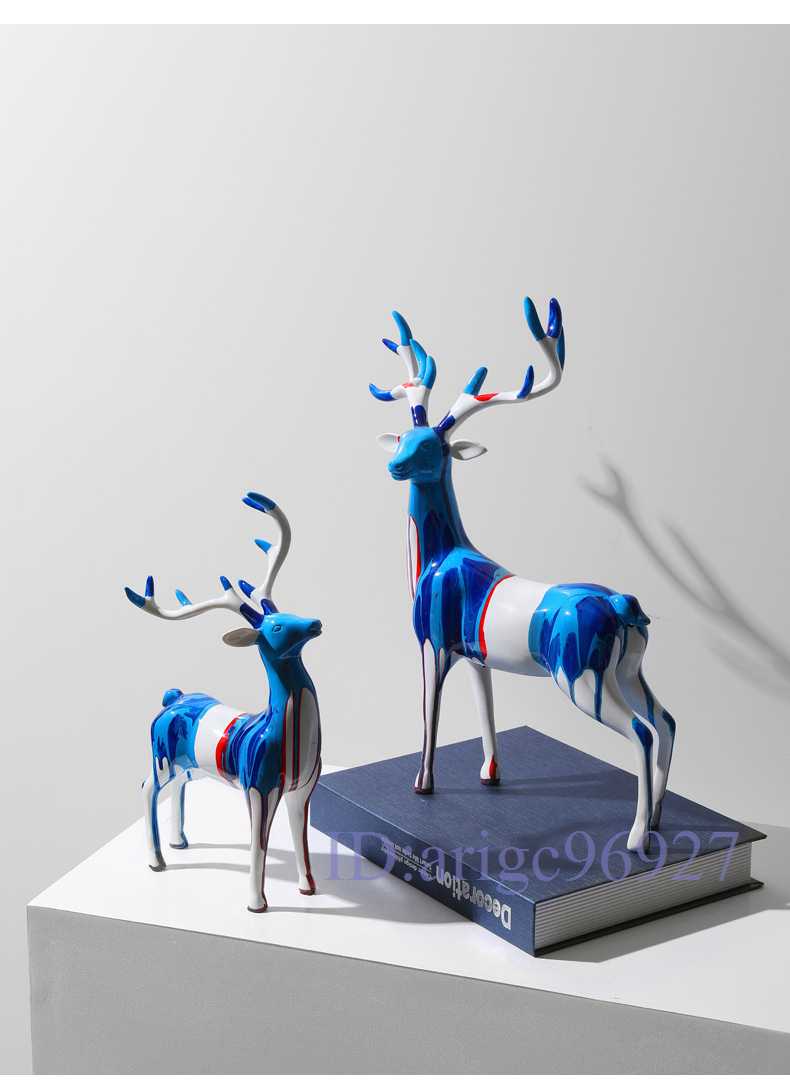 G133☆極希少！オリジナル！ 親子鹿 置物 置き物 レトロ インテリア