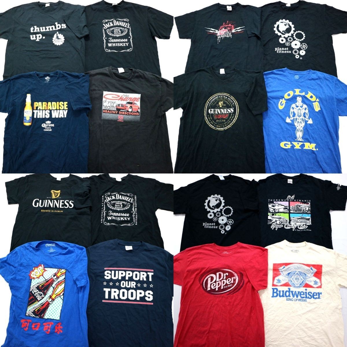 企業系ロゴ プリント半袖ｔシャツ Set ドクターペッパー ゴールドジム 他 L 16枚セット売り 古着卸 1円スタート 最落なし Mg6668 イラスト キャラクター 売買されたオークション情報 Yahooの商品情報をアーカイブ公開 オークファン Aucfan Com