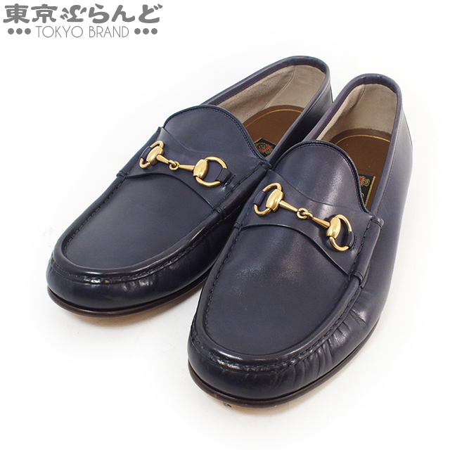 大得価，新品 101591423 グッチ GUCCI ホースビット ローファー 革靴 メンズ #9.5 レザーシューズ ネイビー ゴールド金具(その他)｜売買されたオークション情報、yahooの商品情報をアーカイブ公開 - オークファ その他