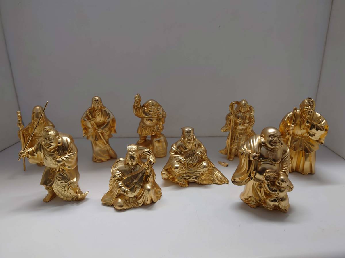【人気，新品】 76372 24KGP 秀雲 七福神 置物 9体 金メッキ 細工物 工芸品 縁起物 黄金(和風)｜売買されたオークション情報、yahooの商品情報をアーカイブ公開 - オークファン 和風