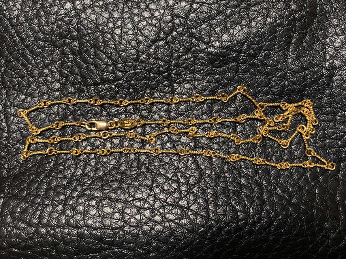 美品 CHROME HEARTS クロムハーツ 22k ツイストチェーン 20インチ / クロスチャーム ベビーファット タイニー ネックレス クロムハーツ HEARTS 22k ペーパーチェーン 18インチ ベビーファットクロス