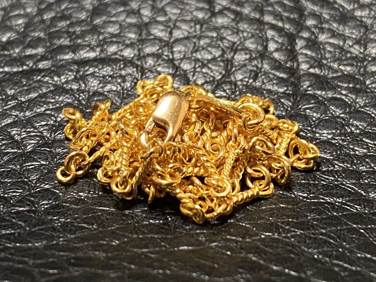 美品 CHROME HEARTS クロムハーツ 22k ツイストチェーン 20インチ / クロスチャーム ベビーファット タイニー ネックレス クロムハーツ HEARTS 22k ペーパーチェーン 18インチ ベビーファットクロス