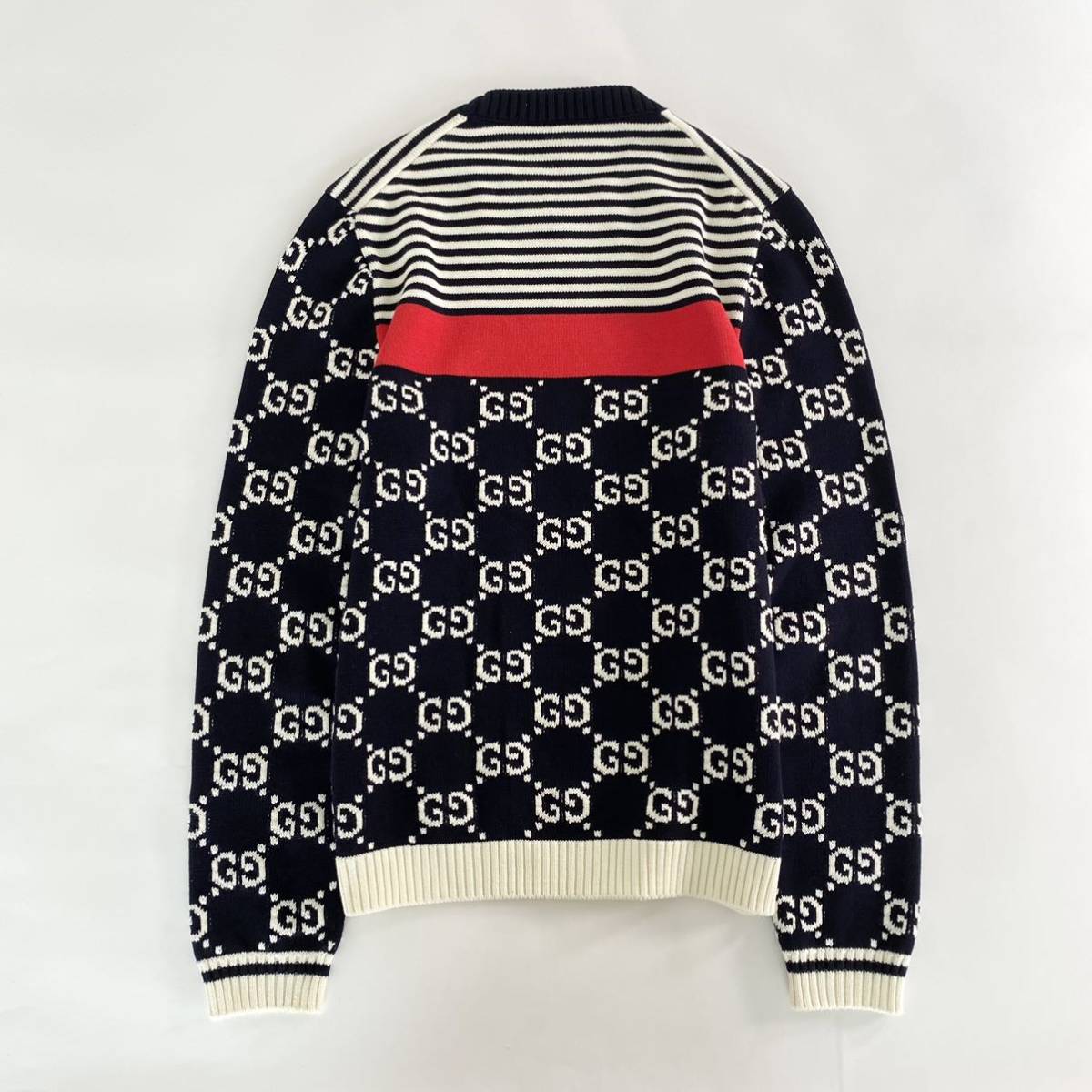21e21《極美品》伊製GUCCI グッチ 19AW GGロゴ ジャガード 切替