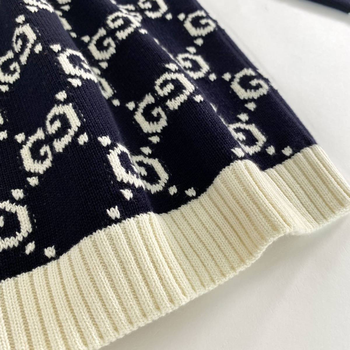 21e21《極美品》伊製GUCCI グッチ 19AW GGロゴ ジャガード 切替 