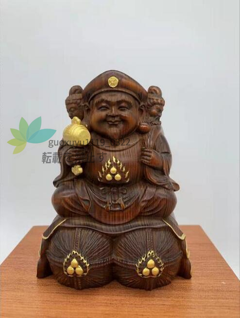 仏教工芸品 井波彫刻 時代彫刻 古美術 木彫仏教 香樟材 - 特大高72cm