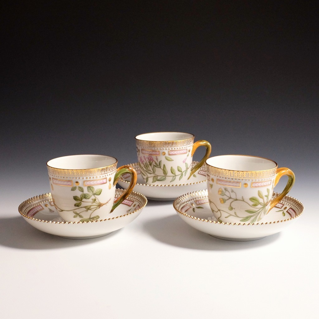 【美品】希少◆ロイヤルコペンハーゲン/Royal Copenhagen/フローラダニカ/Flora Danica カップ＆ソーサー６客セット◆最高峰◆金彩_6